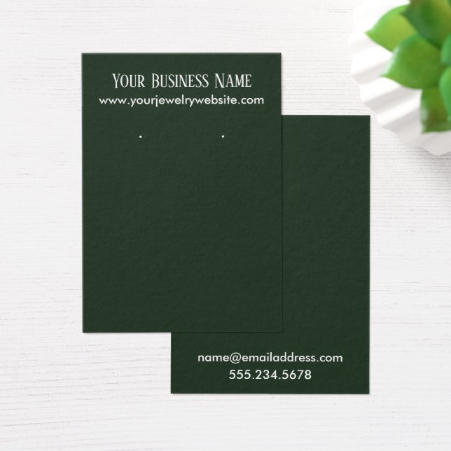 Simple Evergreen Earring Holder Display Cards (Desk)