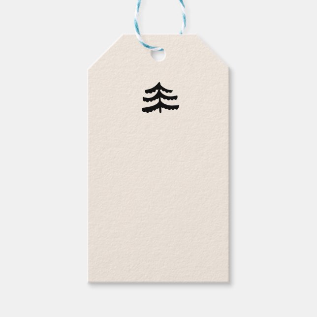 Simple Evergreen Gift Tags (Front)