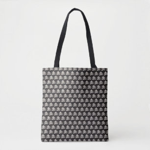 Simple Evergreen Modern Black Tote Bag