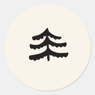 Simple Evergreen Modern Stickers