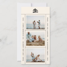 Simple Evergreen Multi-Photo Holiday Card