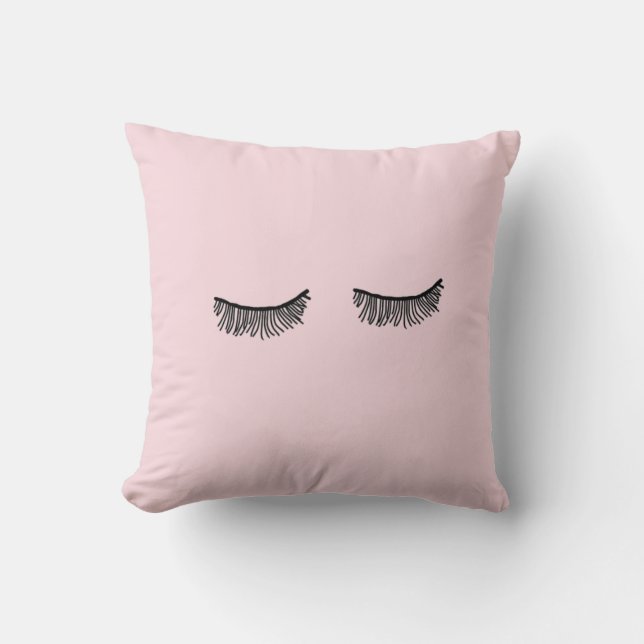 Simple Eyelash Pillow. Cushion (Front)