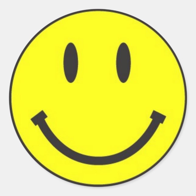 Simple Face! Classic Round Sticker (Front)