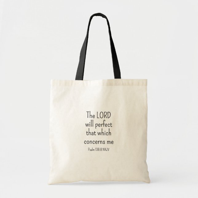 Simple Faith in God Bible Verse Tote Bag (Front)