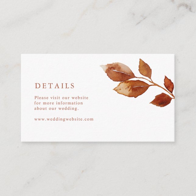 Simple Fall Enclosure Card (Front)