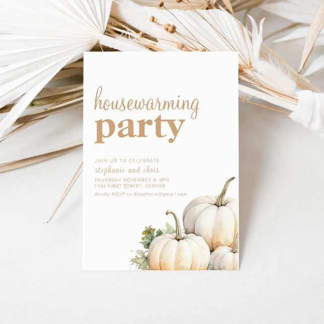 Simple Fall Housewarming Party Invite (Creator Uploaded)