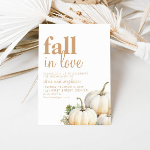 Simple Fall in Love Engagement Party Invite