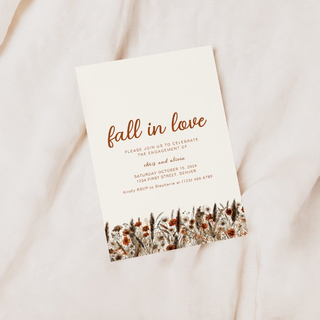 Simple Fall in Love Engagement Party Invite (Creator Uploaded)