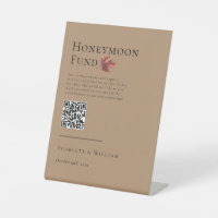 Simple Fall Leaf Terracotta Wedding Honeymoon Fund