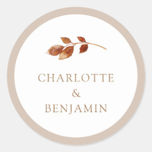 Simple Fall Wedding Sticker