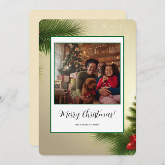 Simple Family Christmas Merry Christmas Holidays  Holiday Card
