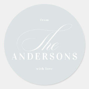 Simple Family Name Christmas Holiday Sticker