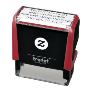 Simple Family Name Return Address Self-inking Stamp