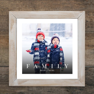 Simple Family Photo Typography Minimalist Elegant Print