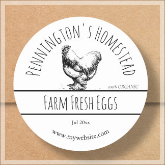 Simple Farm Fresh Egg Labels