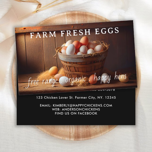 Simple Farm Fresh Eggs Chicken Egg Coop Business Card (Creator Uploaded)