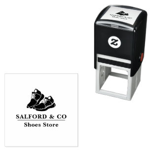 Simple Fashion Shoes Store Logo self-inking stamp