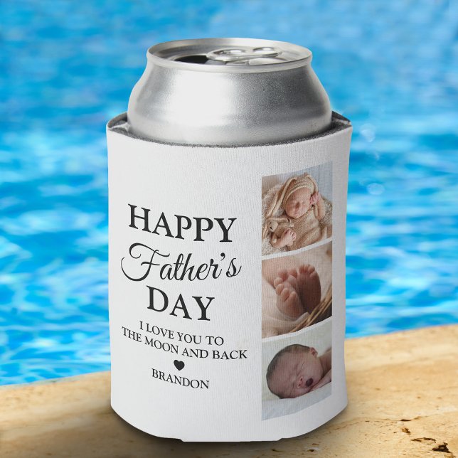 Simple Father's Day 6 Photo Can Cooler (Creator Uploaded)