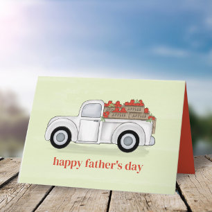 Simple Father's Day Vintage Rustic White Truck Card