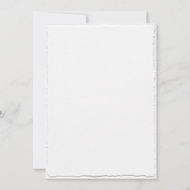 Simple Faux-Deckle Edge Save the Date template (Front)