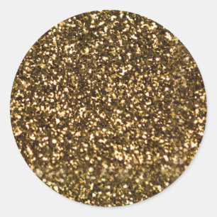 Simple Faux Gold. Classic Round Sticker