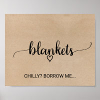 Simple Faux Kraft Calligraphy Blankets