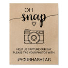 Simple Faux Kraft Calligraphy Oh Snap Sign