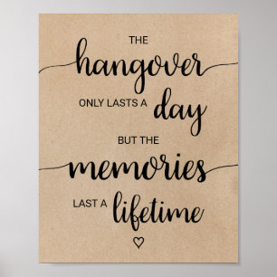 Simple Faux Kraft Hangover & Memories Sign