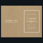 Simple Faux Rustic Kraft Wedding Program<br><div class="desc">Rustic and simple wedding ceremony program on a faux brown kraft paper background with white script.
NOTE: You will need to fold them in half when they arrive.</div>