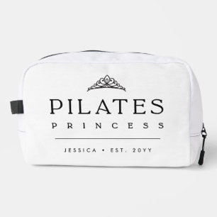 Simple Feminine Black and White Pilates Princess Dopp Kit