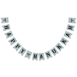 Simple Festival of Lights Menorah Hanukkah  Bunting