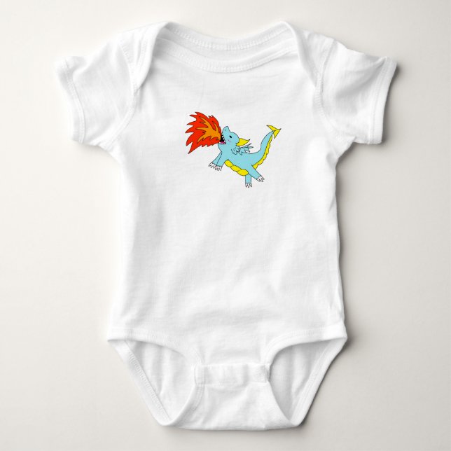 Simple Fire Breathing Dragon Baby Top (Front)