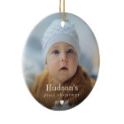 Simple First Christmas Baby Photo