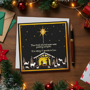 Simple First Christmas Simple Manger Inspirivity Holiday Card