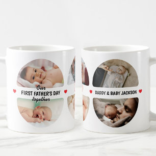 Simple First Father's Day Egg-Inspired 6 Photo Coffee Mug