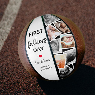 Simple First Father's Day Picture Collage Daddy Basketball