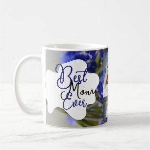 Simple first Mother Days Gift Three Photo Collage Coffee Mug