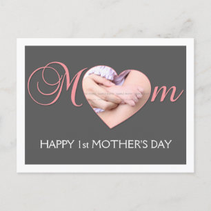 Simple First Mother's Day Custom Photo Postcards