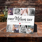 Simple First Mother's Day Picture Collage Keepsake Plaque