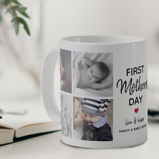 Simple First Mother's Day Picture Collage | Mommy Coffee Mug