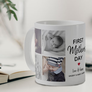 Simple First Mother's Day Picture Collage   Mummy Travel Mug