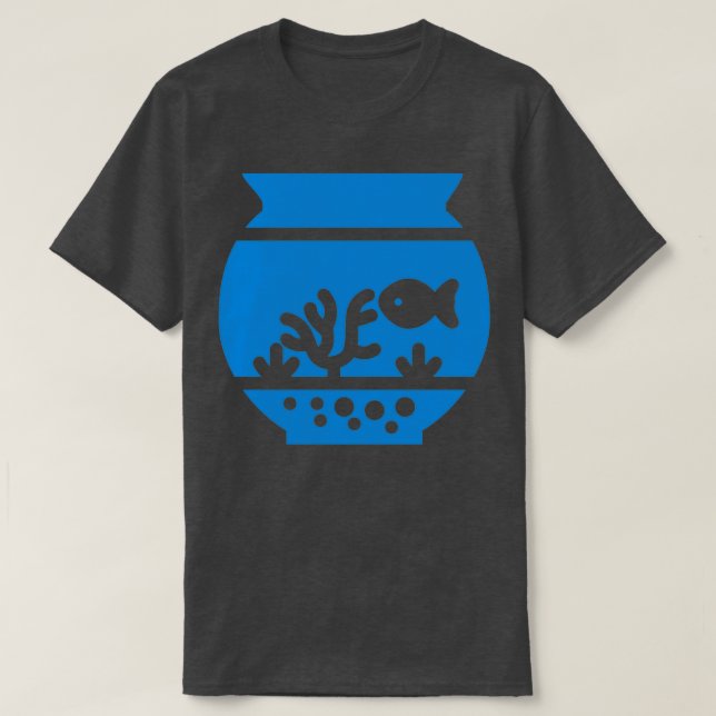 Simple fish bowl blue T-Shirt (Design Front)