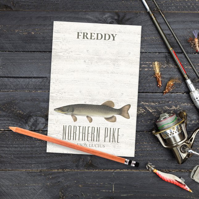 Simple Fish Personalised Fishing  Post-it Notes (Creator Uploaded)