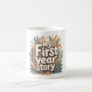 Simple Flat Illus First Year Teacher Encouragement Coffee Mug