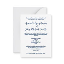 Simple flat weeding invitation