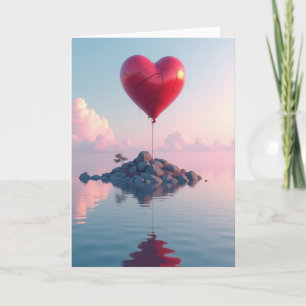 Simple Floating Heart Card