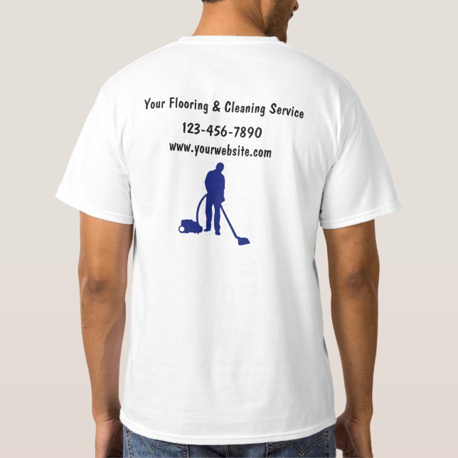 Simple Flooring And Cleaning Work Tshirts (Back)