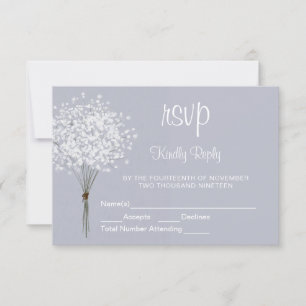 Simple Floral Bouquet RSVP Card