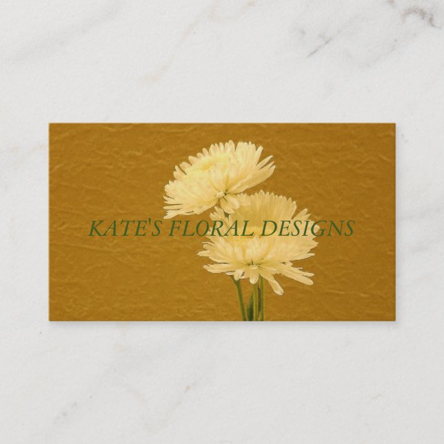 Simple Floral Business Card (Front)