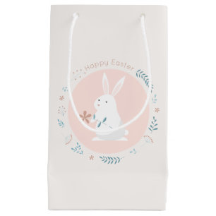 Simple Floral Easter Bunny   Gift Bag